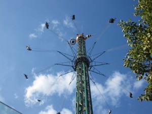 Cool swing ride at Tivoli allows you to see a lot! It's really high up so if it's remotely windy it can't operate.